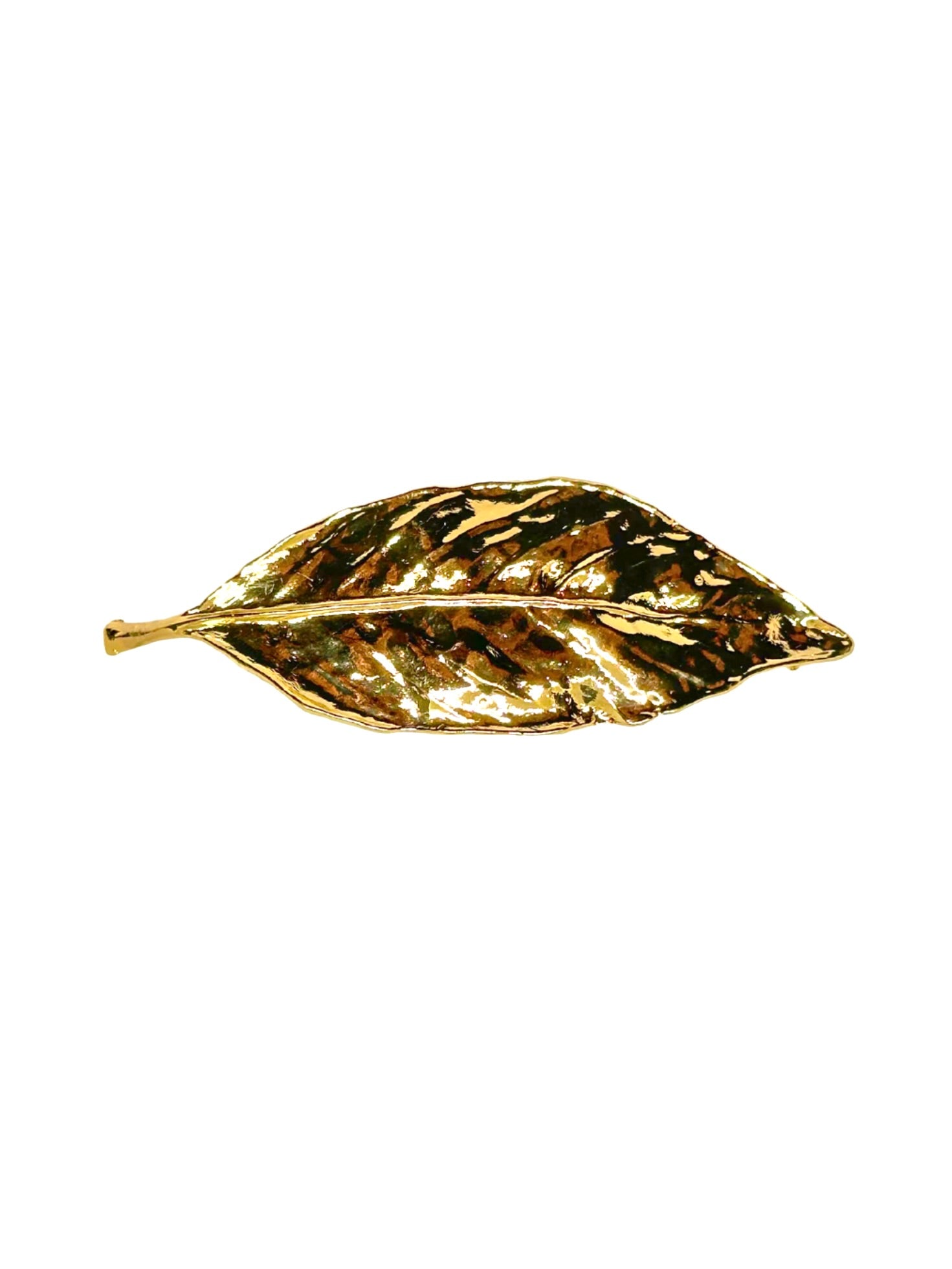 broche de hoja dorada de flamenca