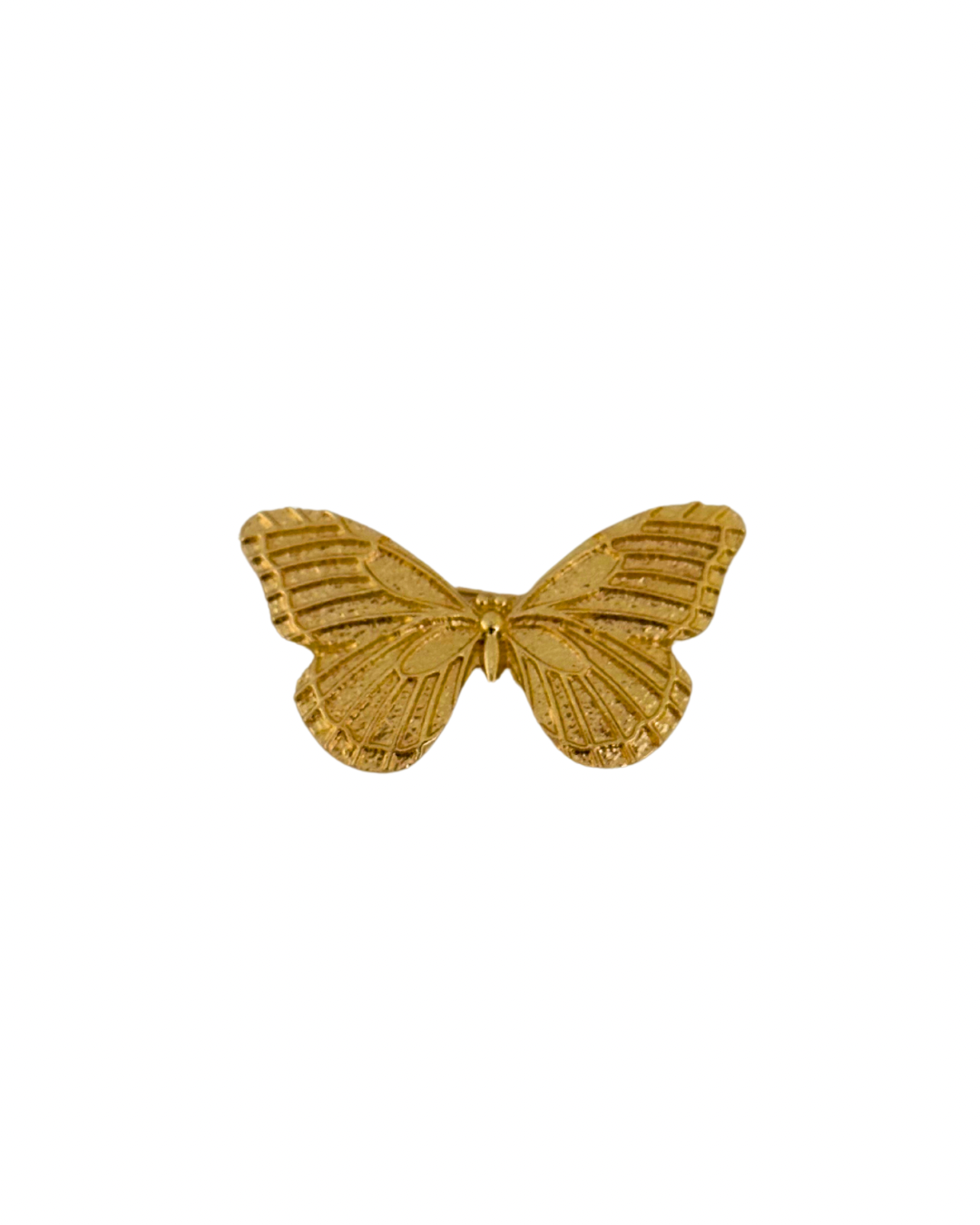 broche de mariposa dorada de flamenca detalles
