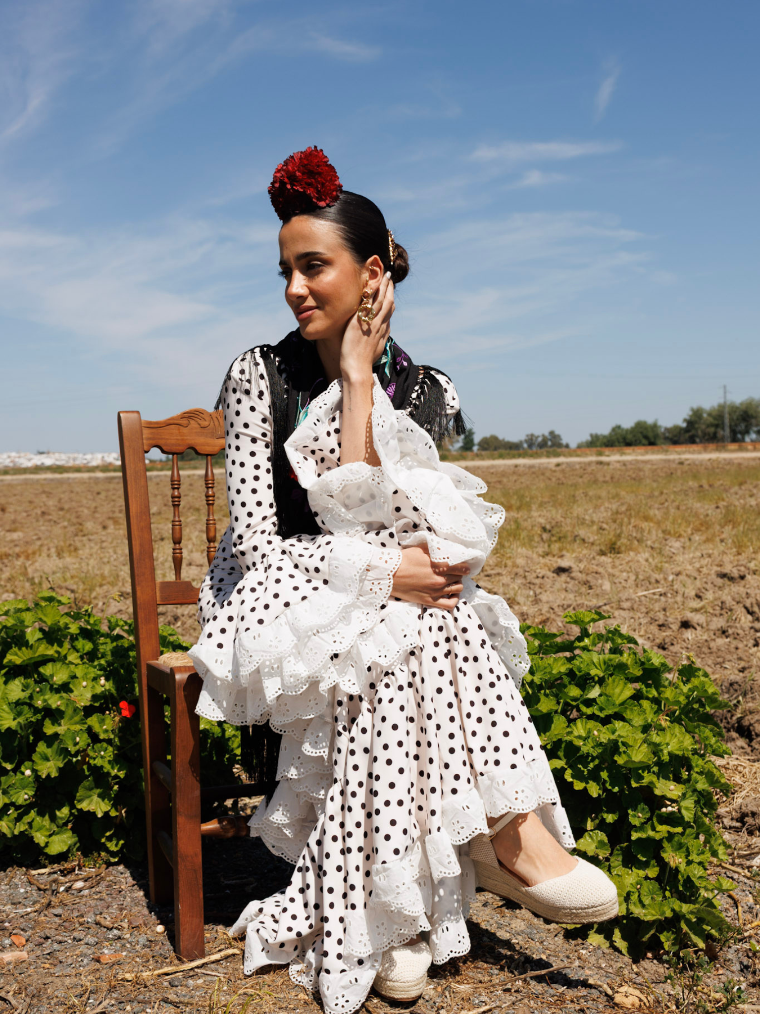 Espartos beige de crochet ideales para romería