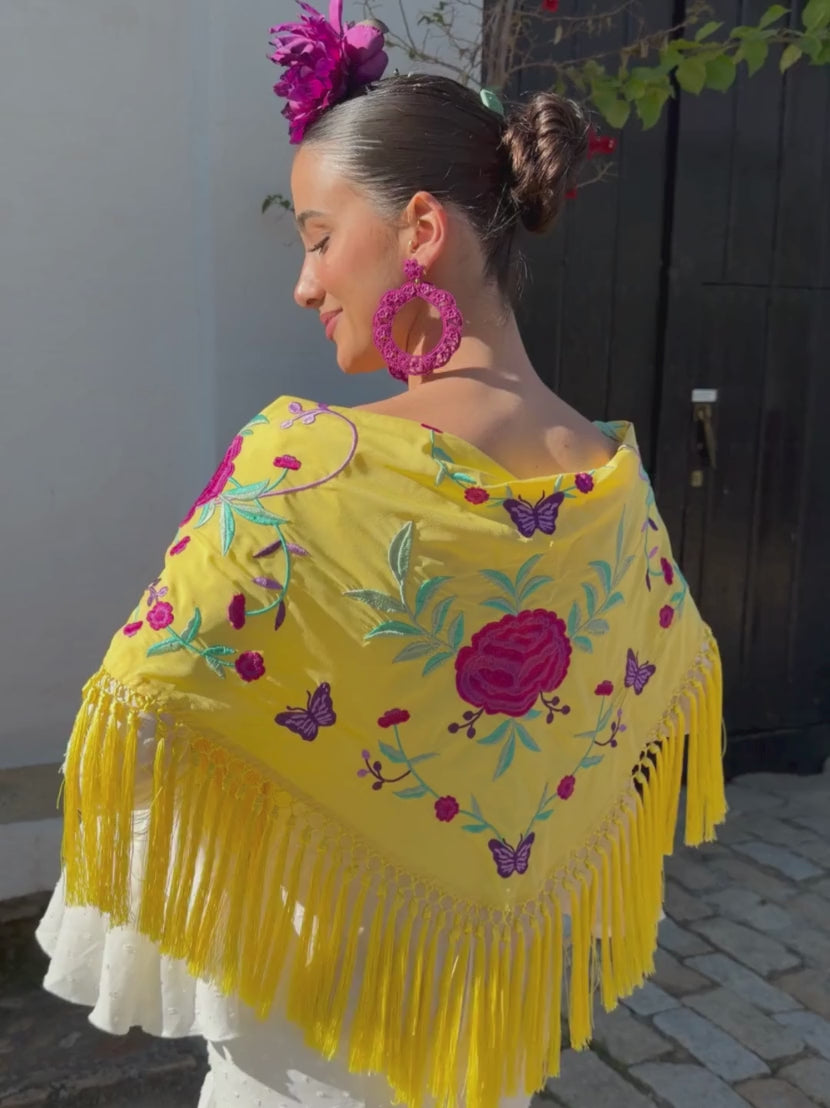Mantoncillo de flamenca 'Koralti' Amarillo 