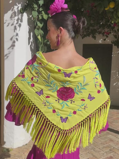 Mantoncillo koralti bordado lima