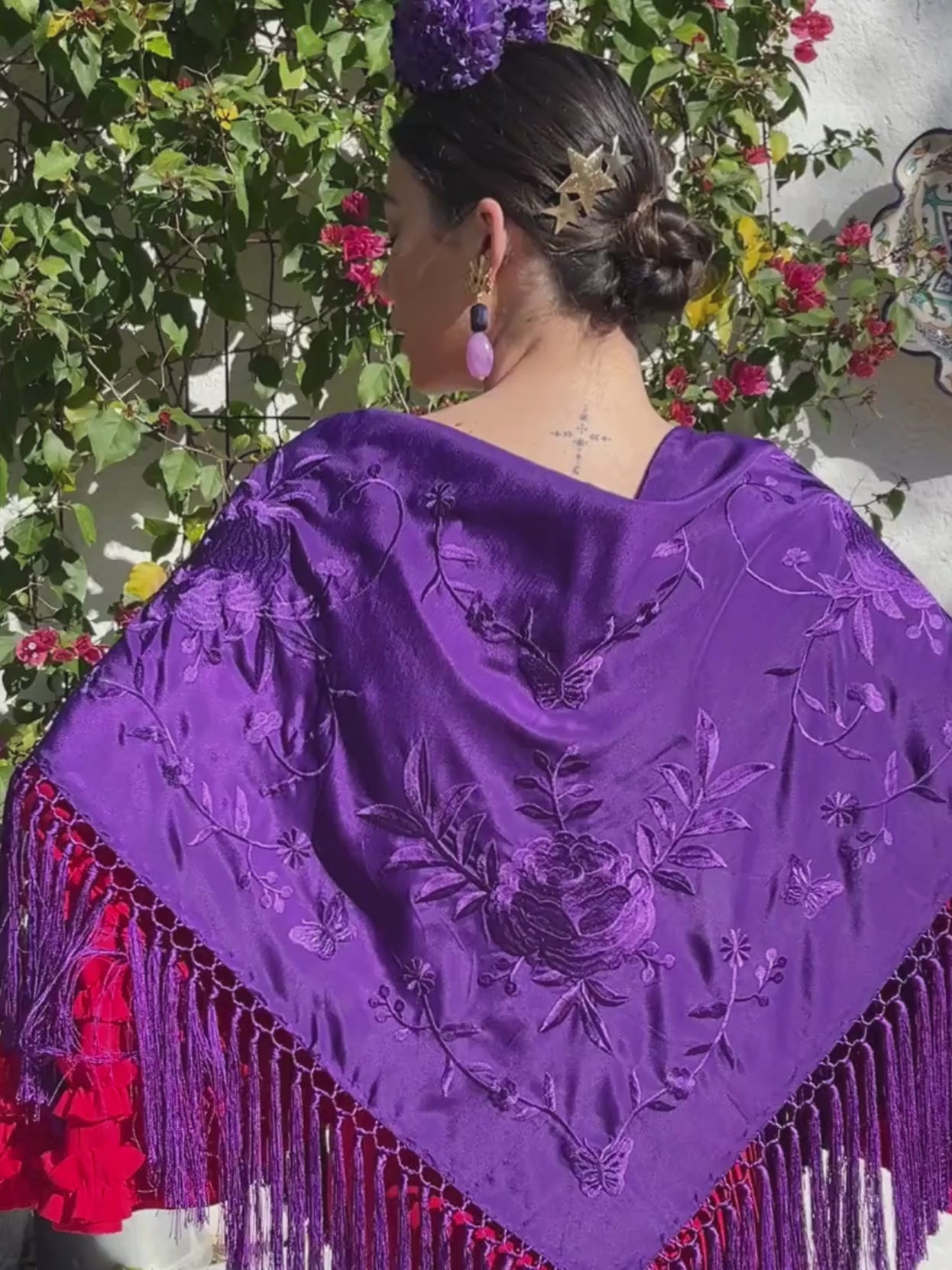 mantoncillo morado monocolor artesanal