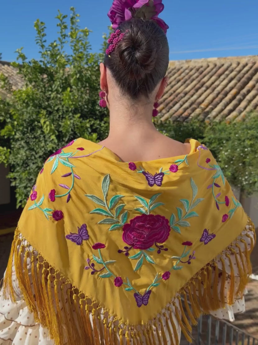 Mantoncillo de flamenca 'Koralti' Mostaza 