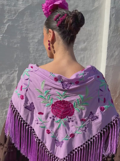 Mantoncillo de flamenca 'Koralti' Malva 