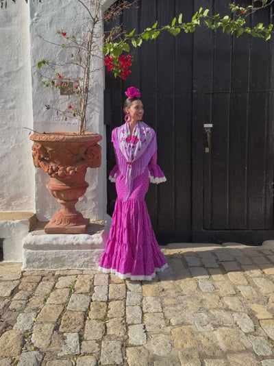 traje de flamenca canastero buganvilla