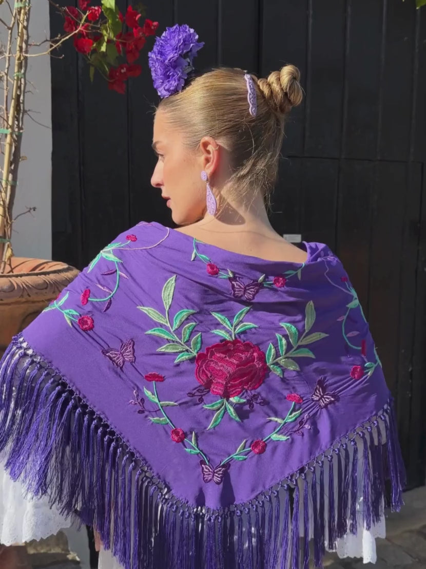 Mantoncillo de flamenca 'Koralti' Morado 