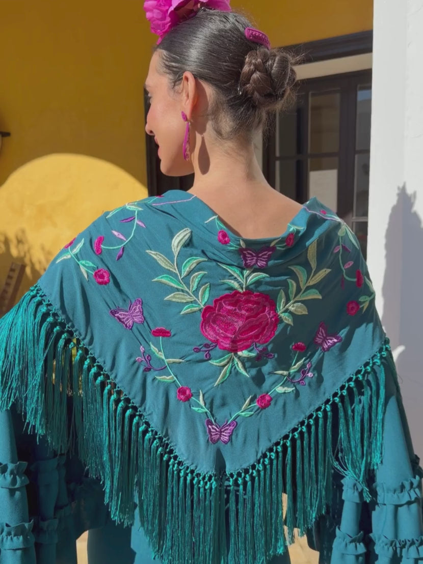 Mantoncillo de flamenca'Koralti' Petróleo 