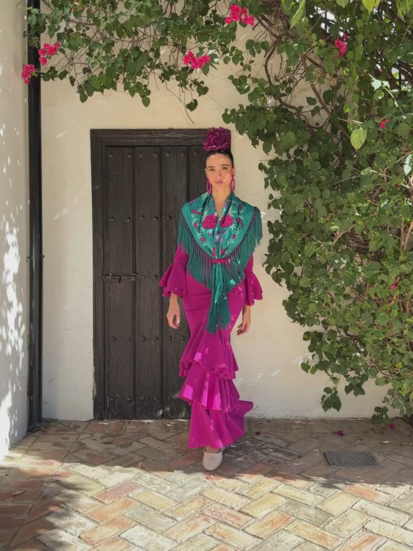 Traje de volantes economico buganvilla