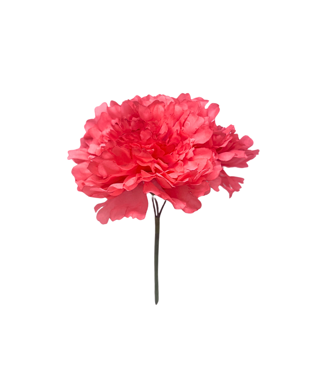 ramillete de flamenca color coral empolvado detalles