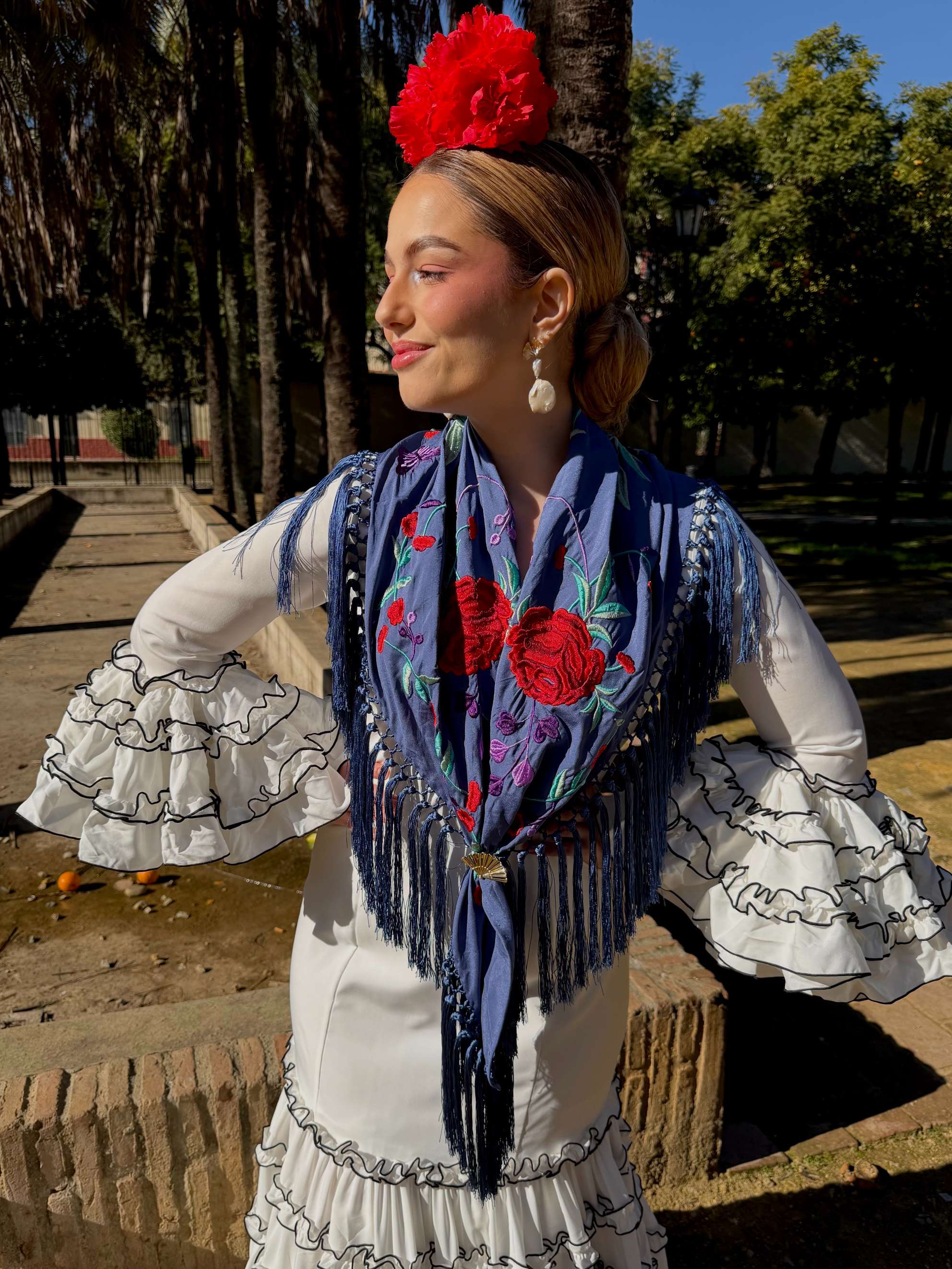 Traje de flamenca KORALTI color blanco
