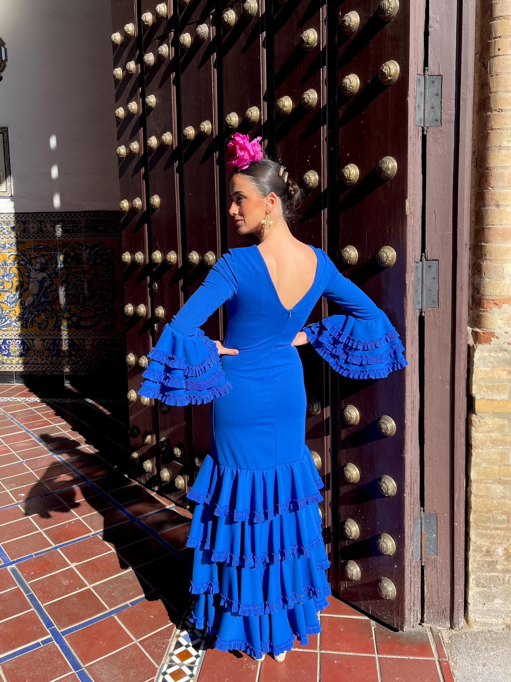 Traje de flamenca cuatro volantes adorno ribete SPECIAL PRICE