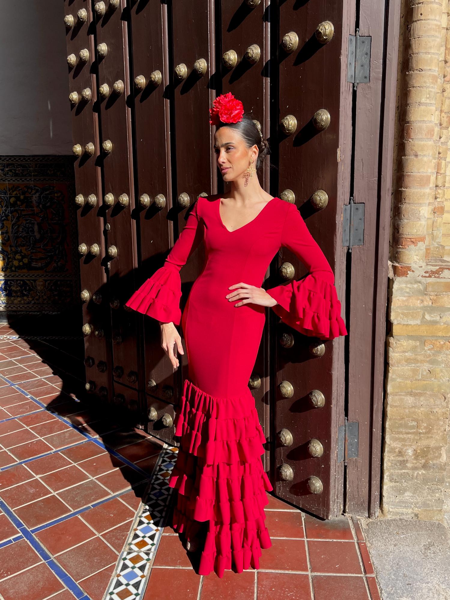 Traje de Flamenca Tres Volantes Canasteros SPECIAL PRICE