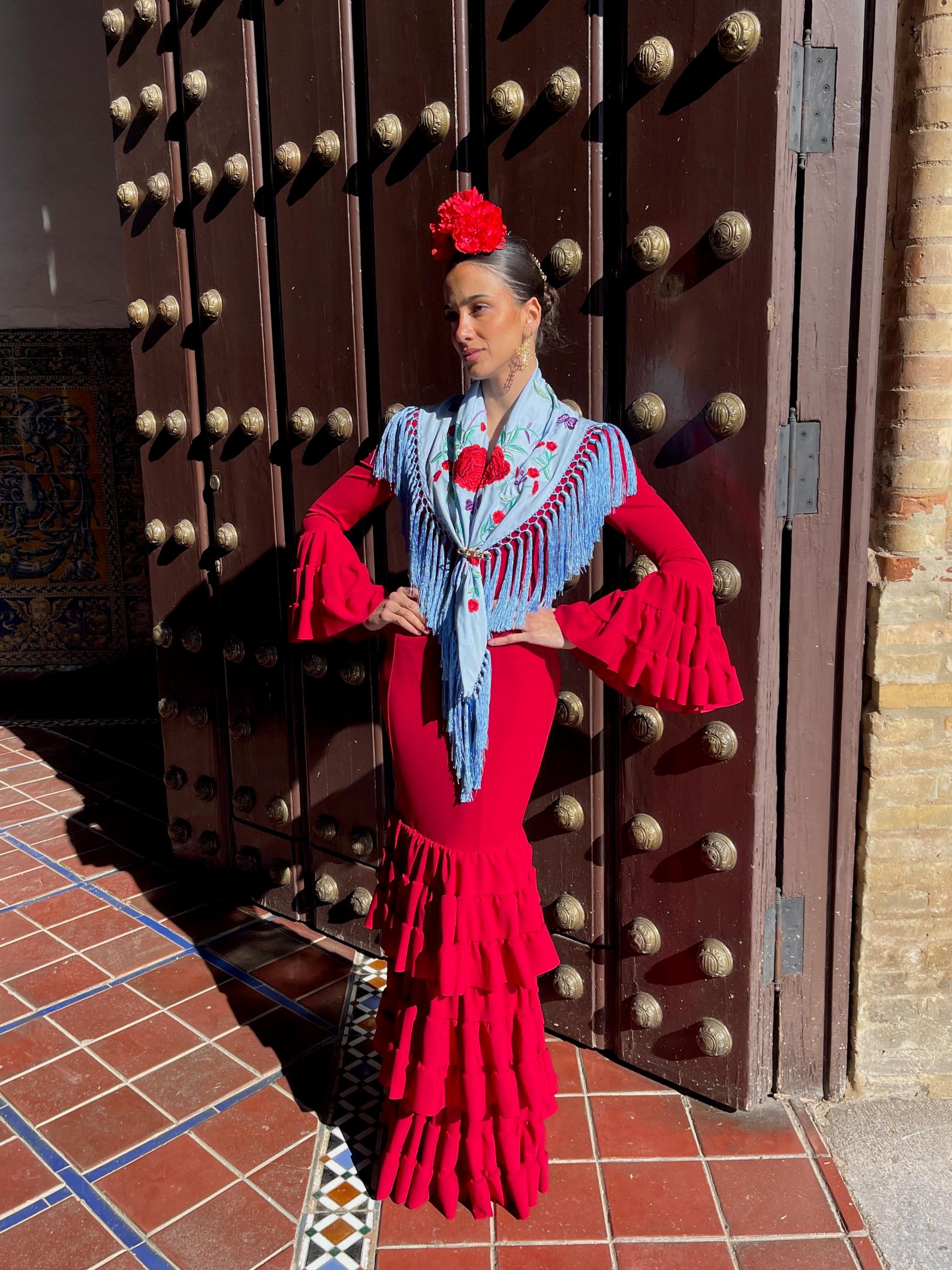 Traje de Flamenca Tres Volantes Canasteros SPECIAL PRICE